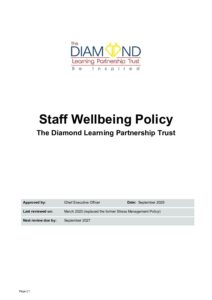 DLPT Staff Wellbeing Policy 2025 - The Diamond Learning Trust